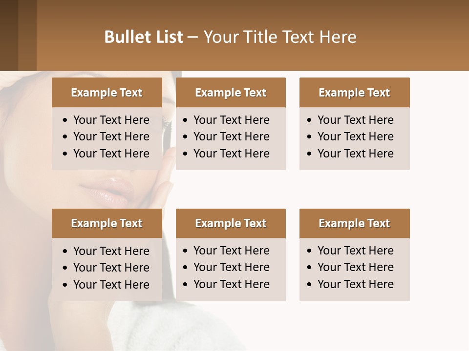 A Beautiful Woman Holding Her Hand To Her Face PowerPoint Template