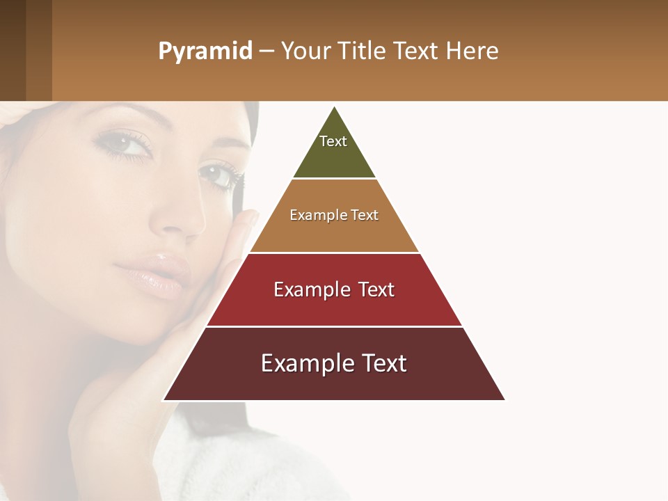 A Beautiful Woman Holding Her Hand To Her Face PowerPoint Template