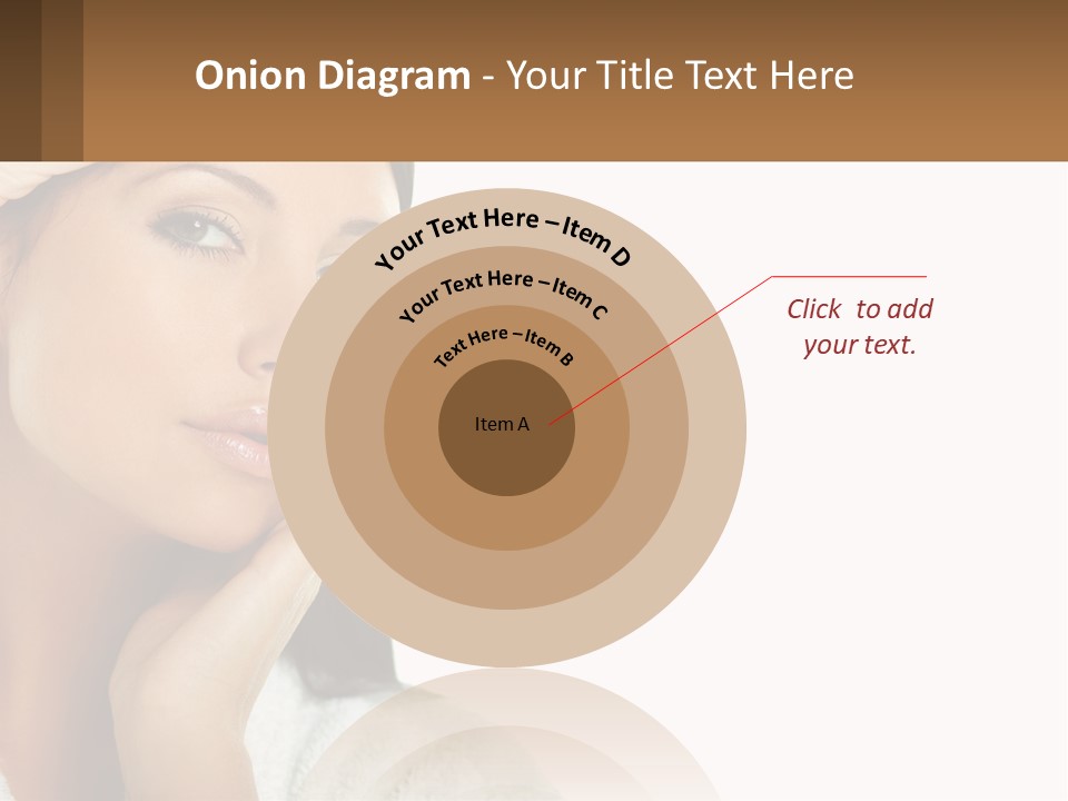 A Beautiful Woman Holding Her Hand To Her Face PowerPoint Template