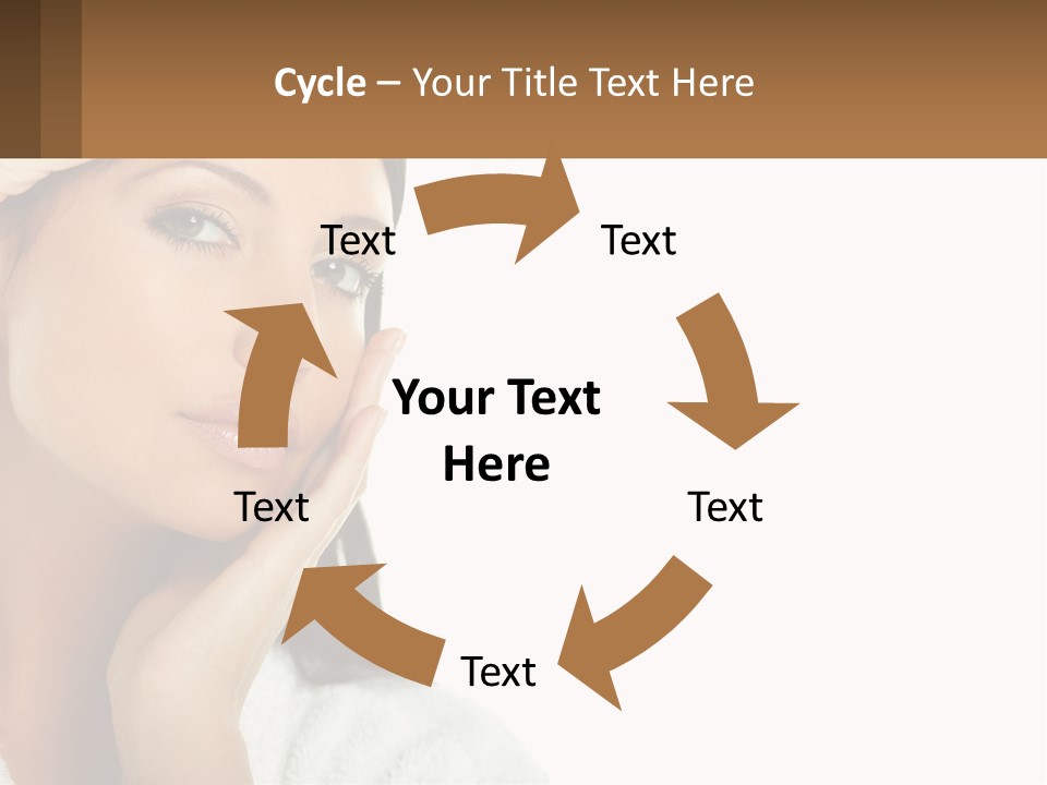 A Beautiful Woman Holding Her Hand To Her Face PowerPoint Template