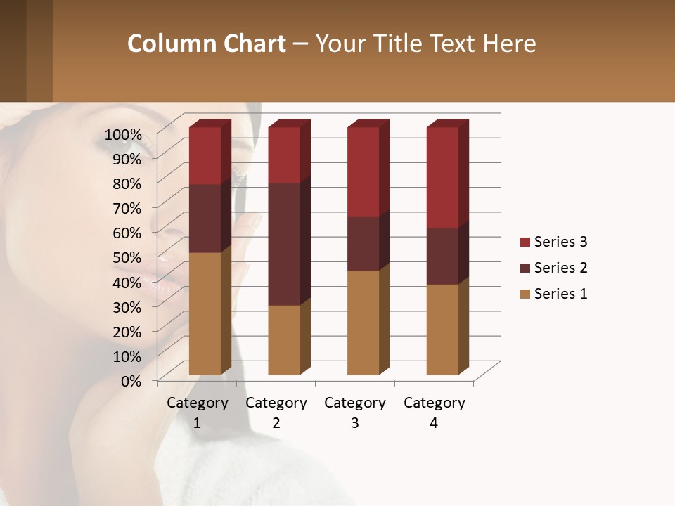 A Beautiful Woman Holding Her Hand To Her Face PowerPoint Template