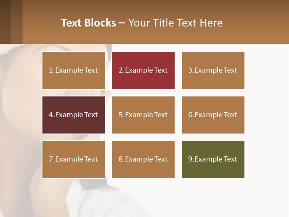 A Beautiful Woman Holding Her Hand To Her Face PowerPoint Template