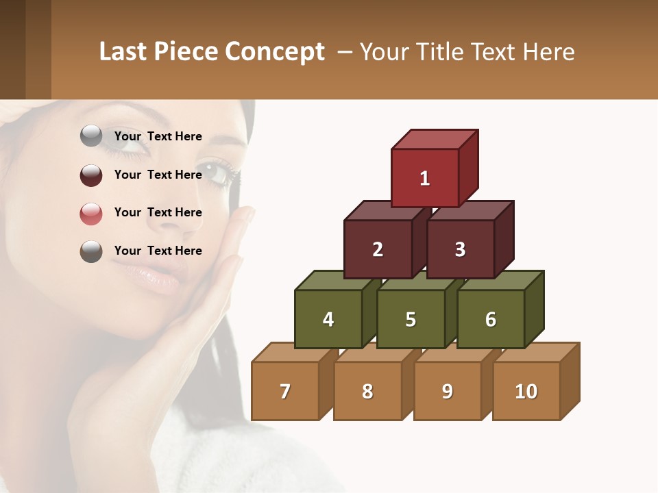 A Beautiful Woman Holding Her Hand To Her Face PowerPoint Template