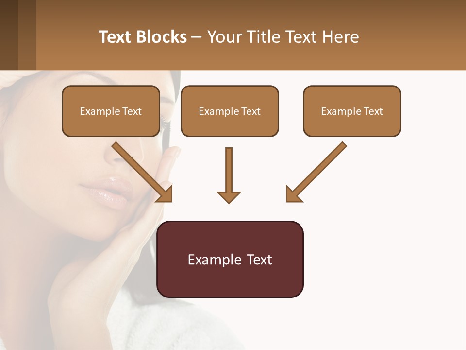 A Beautiful Woman Holding Her Hand To Her Face PowerPoint Template