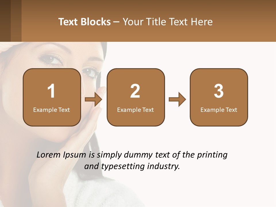 A Beautiful Woman Holding Her Hand To Her Face PowerPoint Template