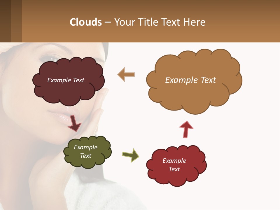 A Beautiful Woman Holding Her Hand To Her Face PowerPoint Template