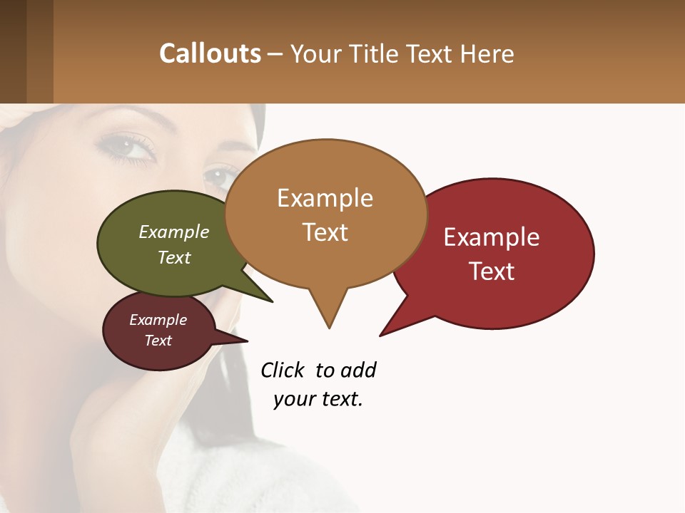 A Beautiful Woman Holding Her Hand To Her Face PowerPoint Template