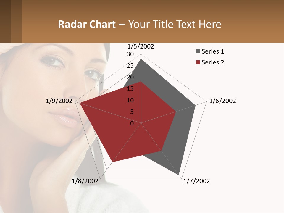 A Beautiful Woman Holding Her Hand To Her Face PowerPoint Template