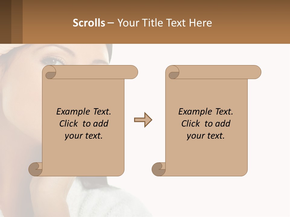 A Beautiful Woman Holding Her Hand To Her Face PowerPoint Template