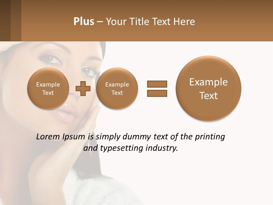 A Beautiful Woman Holding Her Hand To Her Face PowerPoint Template