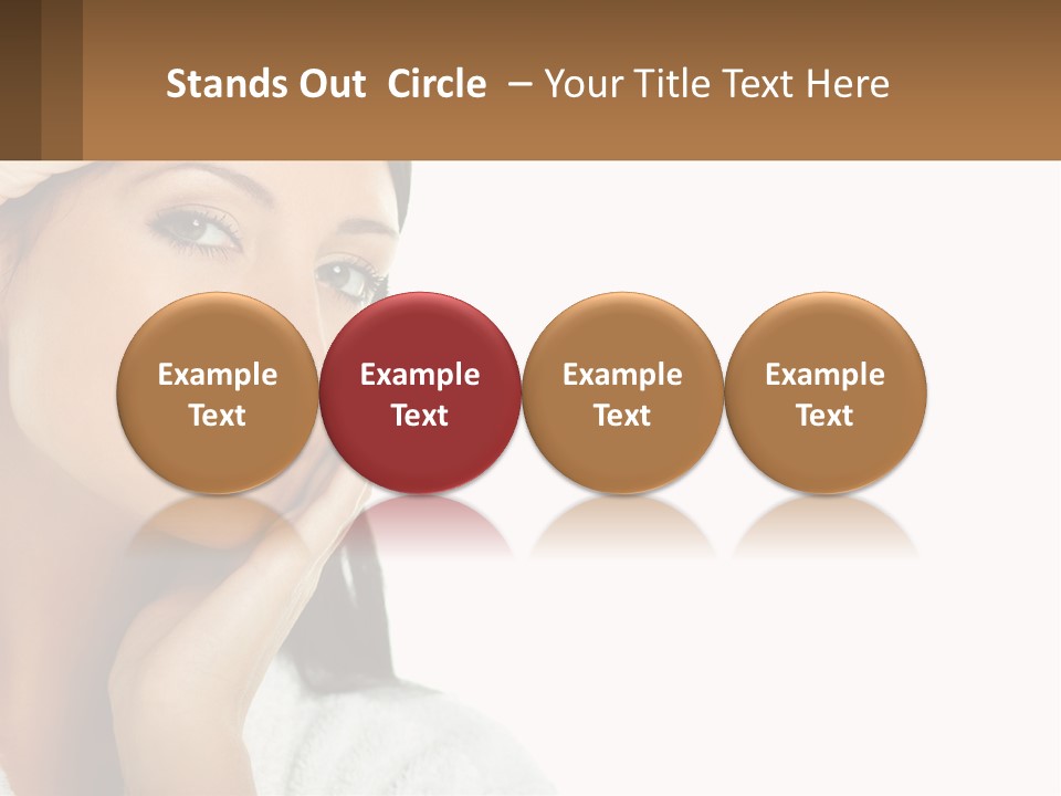 A Beautiful Woman Holding Her Hand To Her Face PowerPoint Template