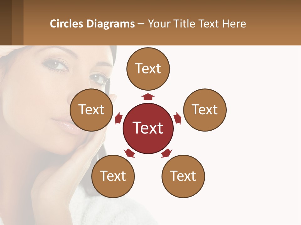 A Beautiful Woman Holding Her Hand To Her Face PowerPoint Template