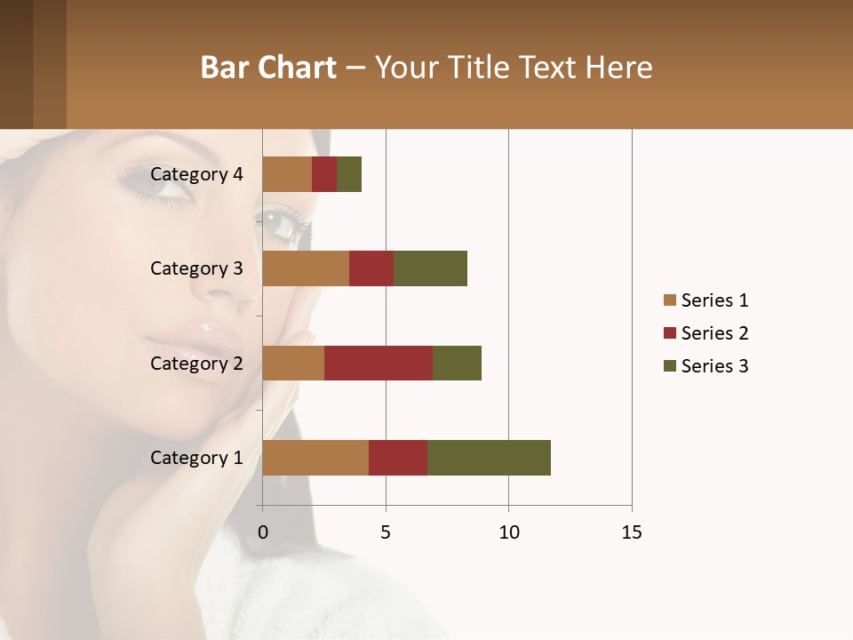 A Beautiful Woman Holding Her Hand To Her Face PowerPoint Template
