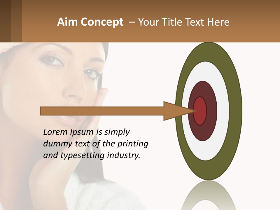 A Beautiful Woman Holding Her Hand To Her Face PowerPoint Template