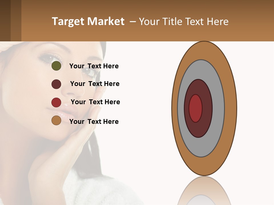 A Beautiful Woman Holding Her Hand To Her Face PowerPoint Template