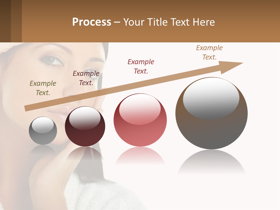 A Beautiful Woman Holding Her Hand To Her Face PowerPoint Template