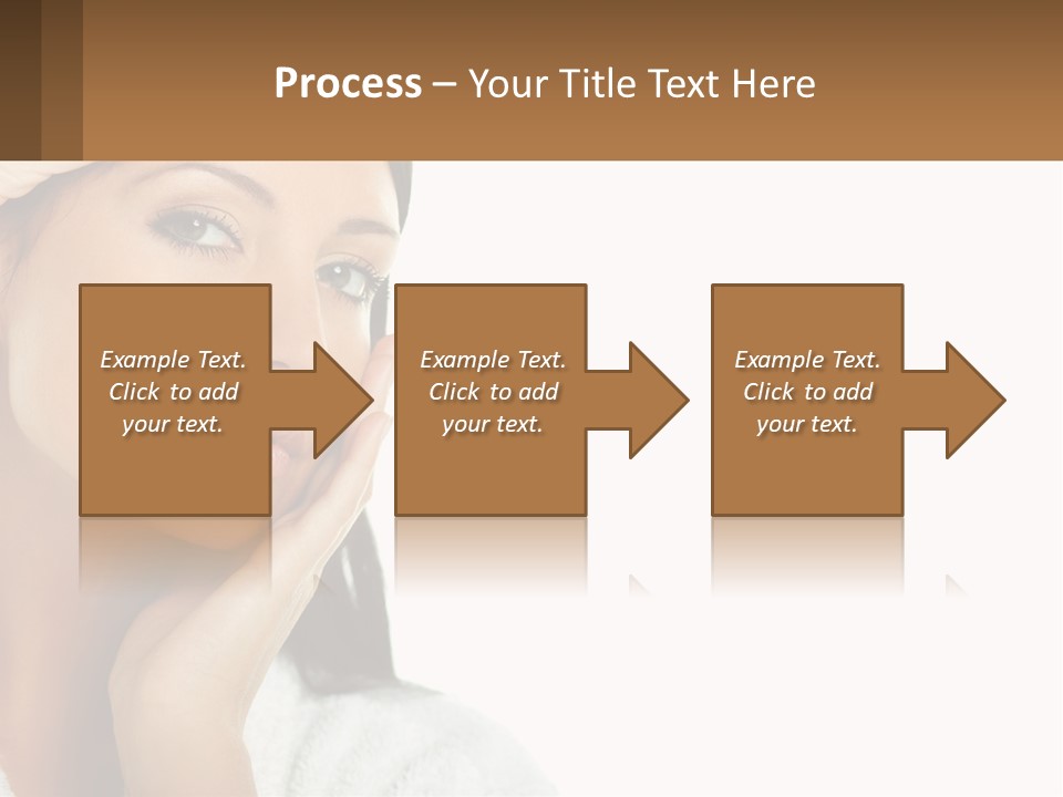 A Beautiful Woman Holding Her Hand To Her Face PowerPoint Template