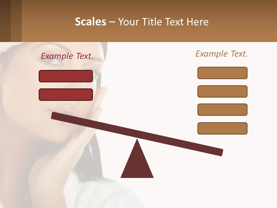 A Beautiful Woman Holding Her Hand To Her Face PowerPoint Template