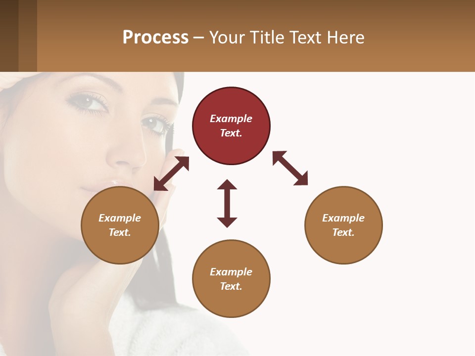 A Beautiful Woman Holding Her Hand To Her Face PowerPoint Template