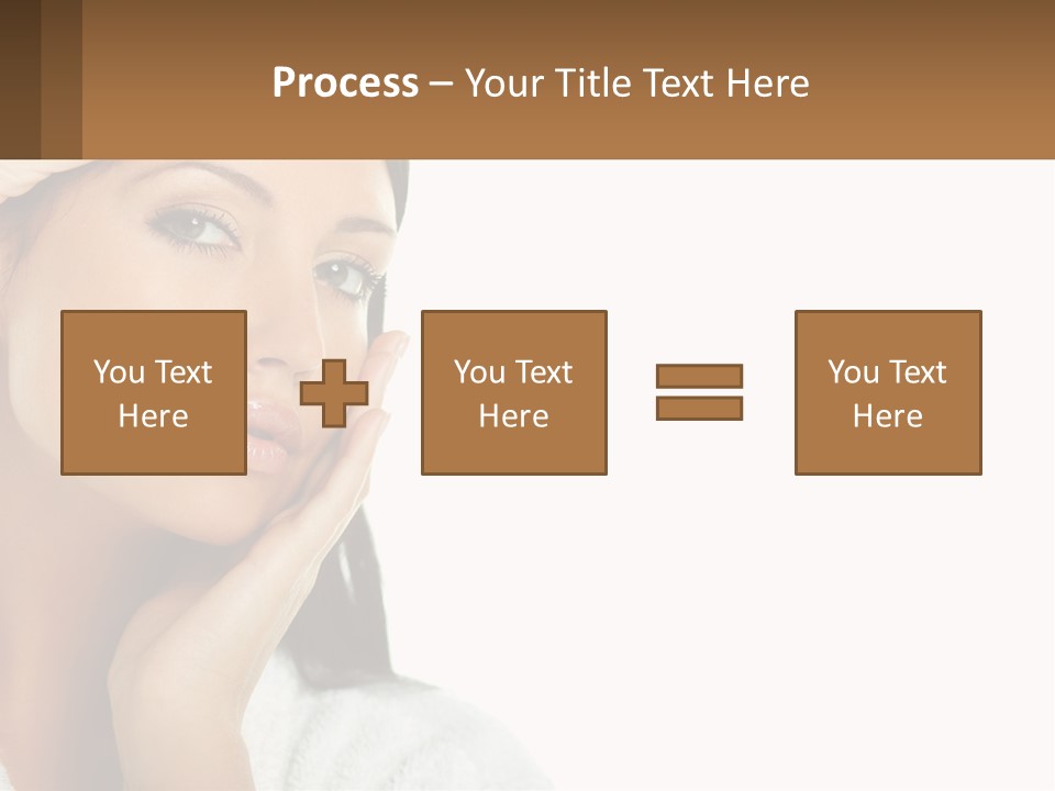 A Beautiful Woman Holding Her Hand To Her Face PowerPoint Template