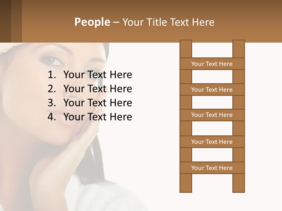 A Beautiful Woman Holding Her Hand To Her Face PowerPoint Template