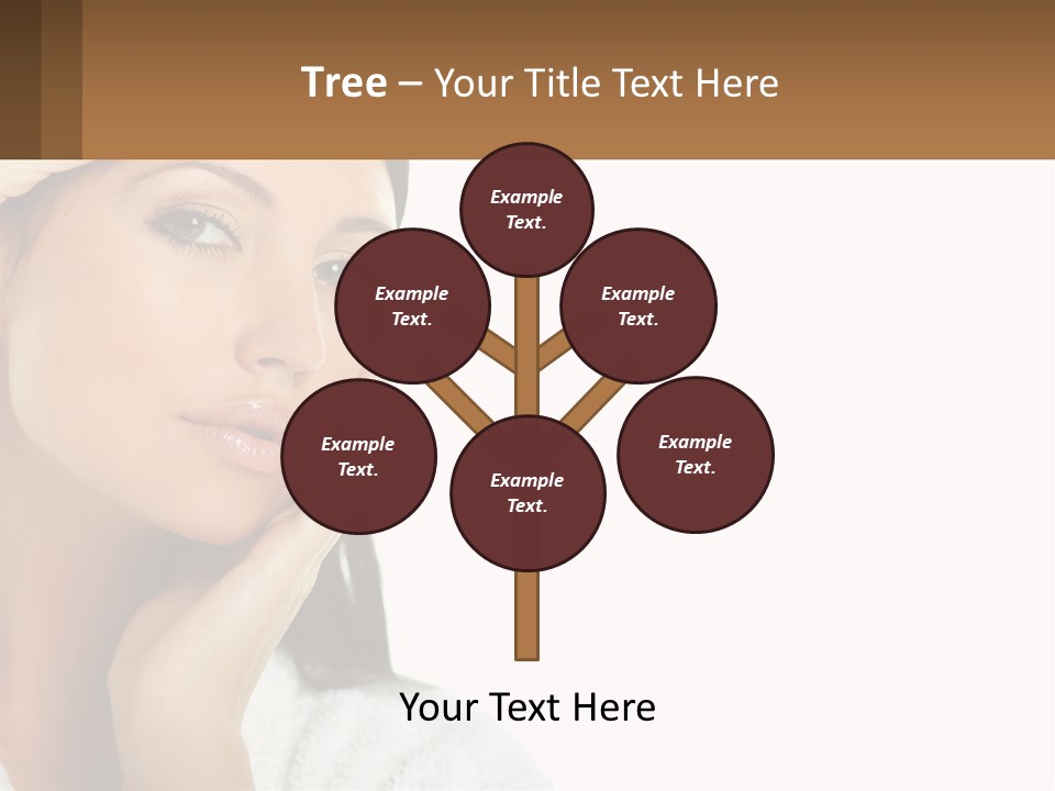 A Beautiful Woman Holding Her Hand To Her Face PowerPoint Template