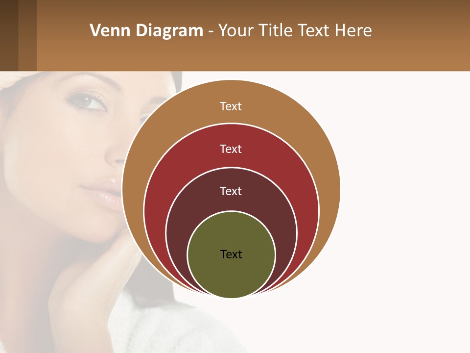 A Beautiful Woman Holding Her Hand To Her Face PowerPoint Template