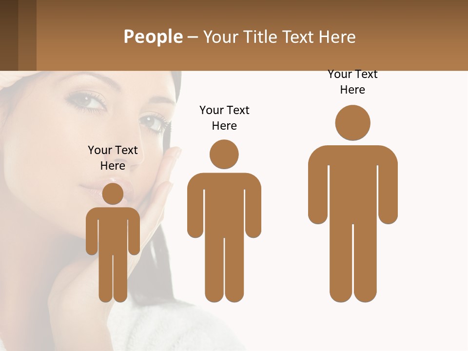 A Beautiful Woman Holding Her Hand To Her Face PowerPoint Template