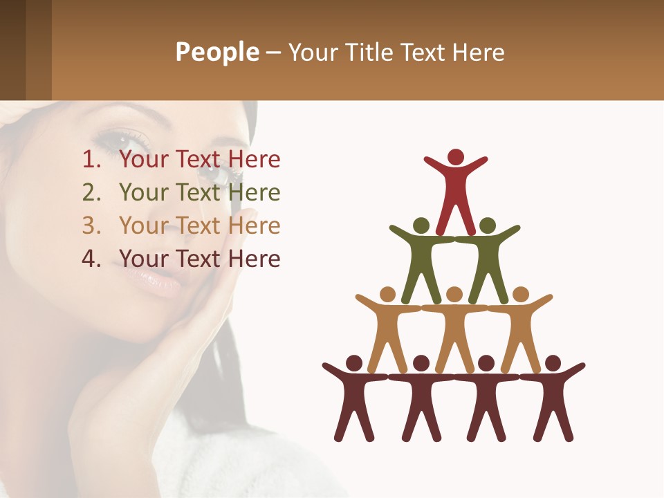 A Beautiful Woman Holding Her Hand To Her Face PowerPoint Template