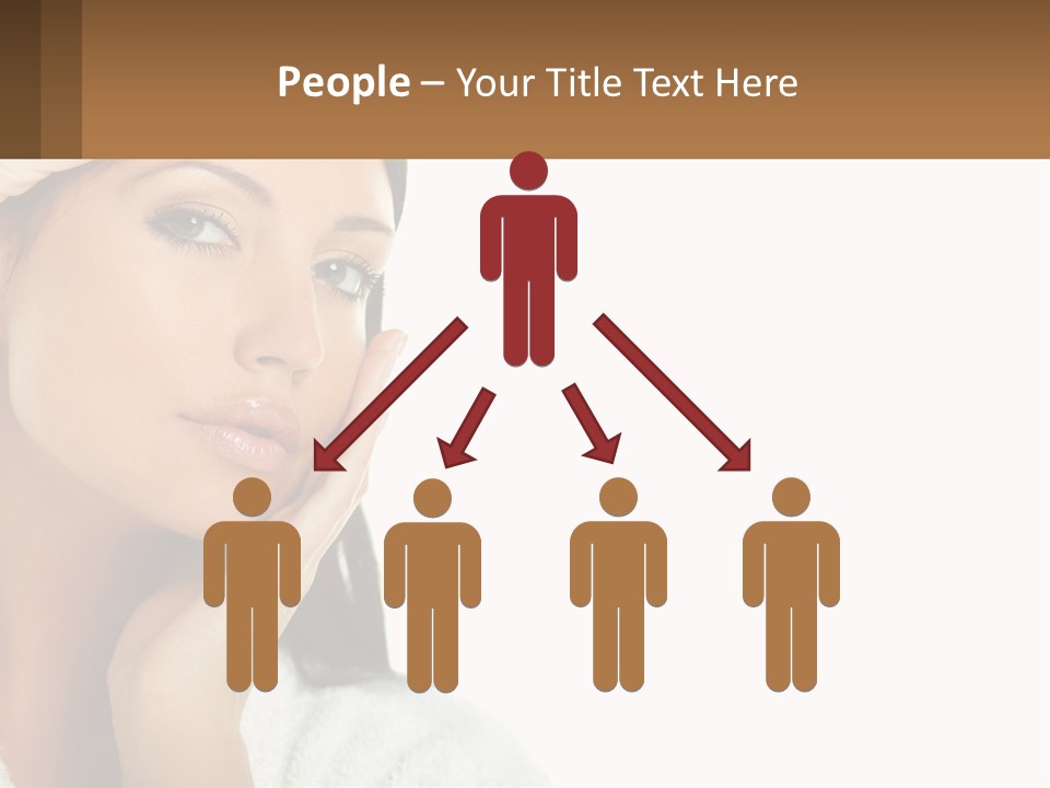 A Beautiful Woman Holding Her Hand To Her Face PowerPoint Template