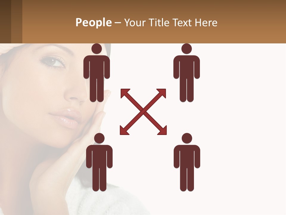 A Beautiful Woman Holding Her Hand To Her Face PowerPoint Template