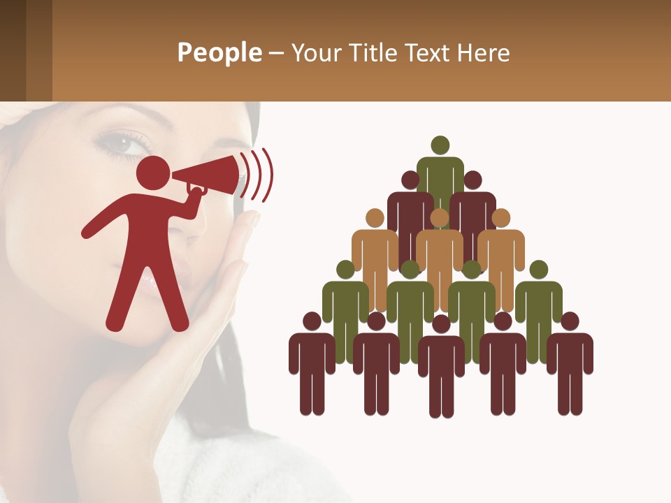 A Beautiful Woman Holding Her Hand To Her Face PowerPoint Template