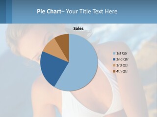 A Beautiful Woman In A White Bikini Posing For A Picture PowerPoint Template