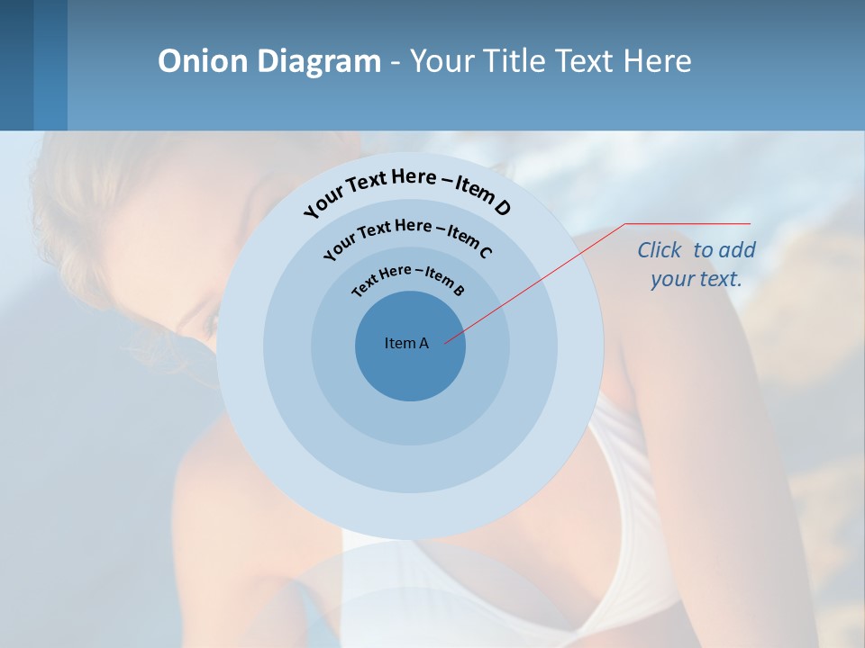 A Beautiful Woman In A White Bikini Posing For A Picture PowerPoint Template