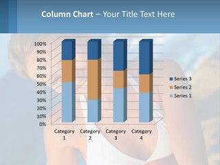 A Beautiful Woman In A White Bikini Posing For A Picture PowerPoint Template