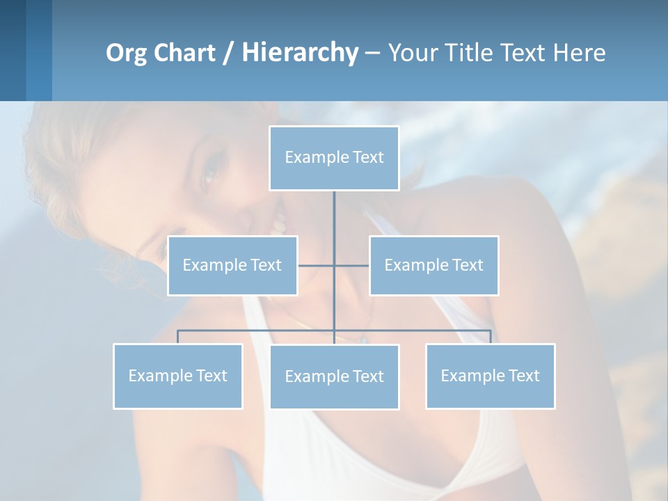 A Beautiful Woman In A White Bikini Posing For A Picture PowerPoint Template