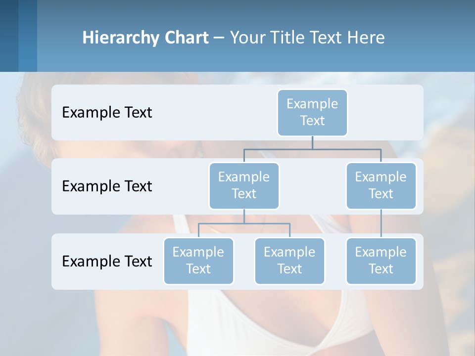 A Beautiful Woman In A White Bikini Posing For A Picture PowerPoint Template