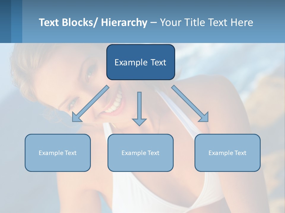 A Beautiful Woman In A White Bikini Posing For A Picture PowerPoint Template