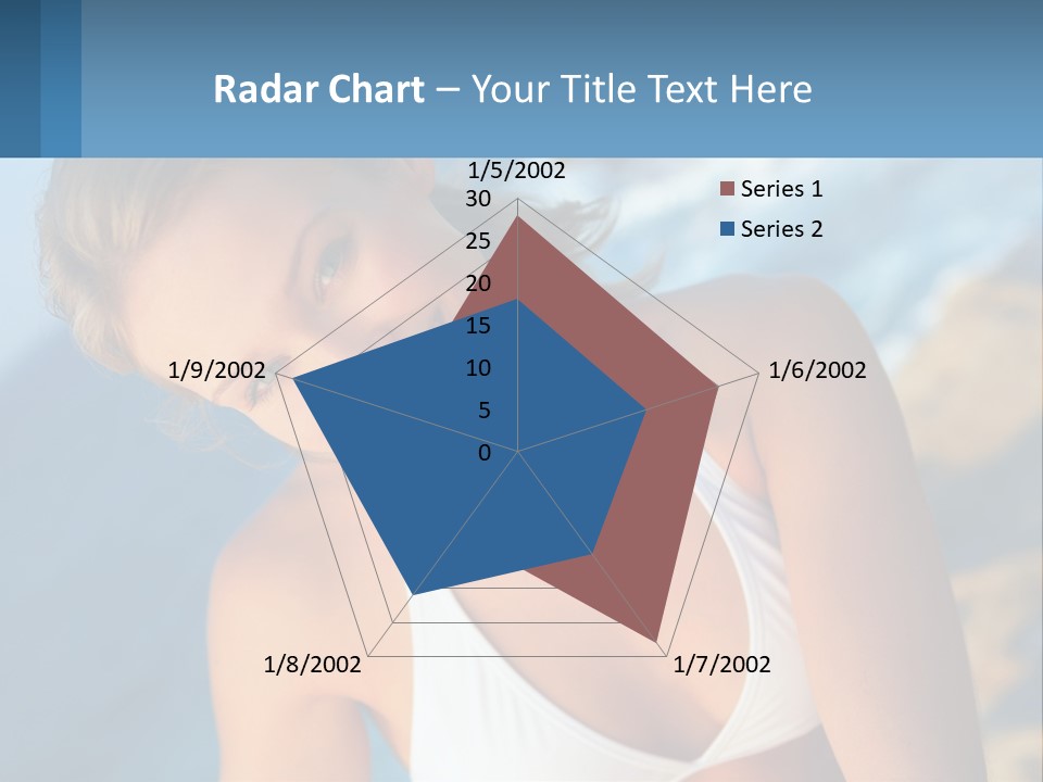 A Beautiful Woman In A White Bikini Posing For A Picture PowerPoint Template