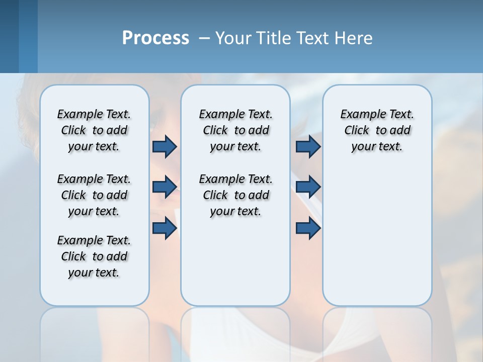 A Beautiful Woman In A White Bikini Posing For A Picture PowerPoint Template