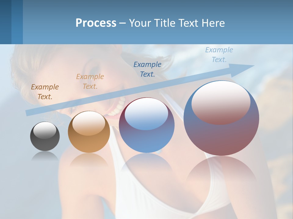 A Beautiful Woman In A White Bikini Posing For A Picture PowerPoint Template