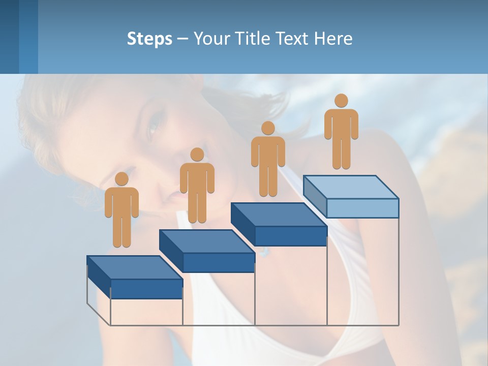 A Beautiful Woman In A White Bikini Posing For A Picture PowerPoint Template