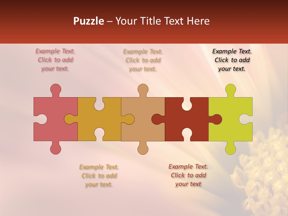 A Close Up Of A Flower With A Red Background PowerPoint Template