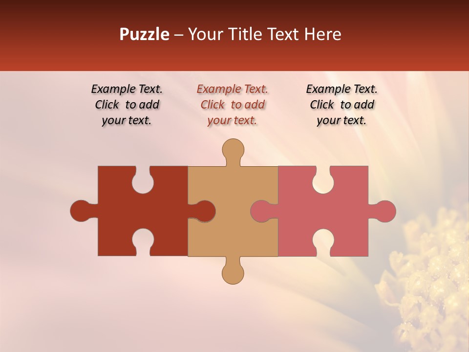 A Close Up Of A Flower With A Red Background PowerPoint Template