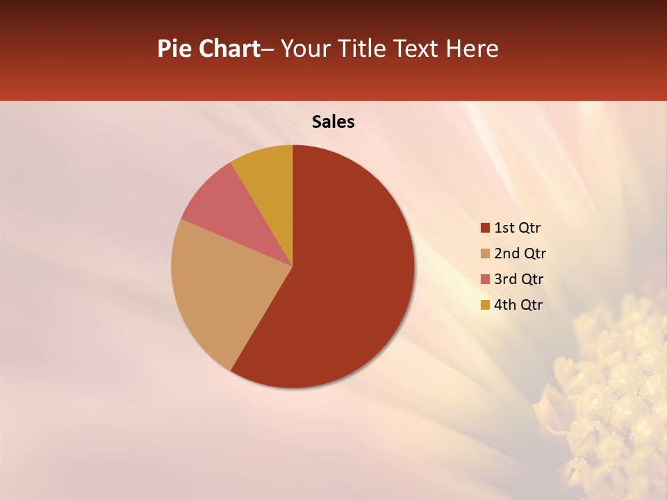 A Close Up Of A Flower With A Red Background PowerPoint Template