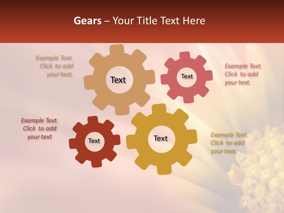 A Close Up Of A Flower With A Red Background PowerPoint Template