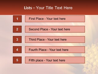 A Close Up Of A Flower With A Red Background PowerPoint Template