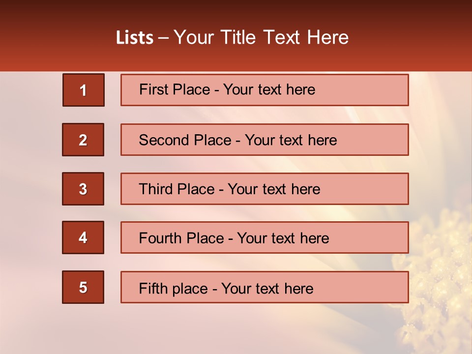 A Close Up Of A Flower With A Red Background PowerPoint Template