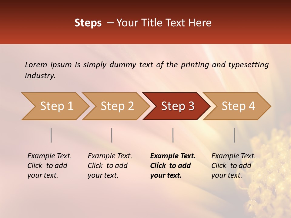 A Close Up Of A Flower With A Red Background PowerPoint Template