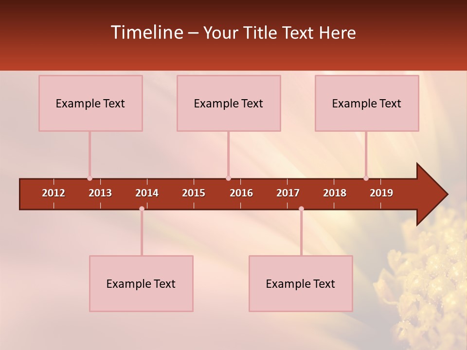 A Close Up Of A Flower With A Red Background PowerPoint Template